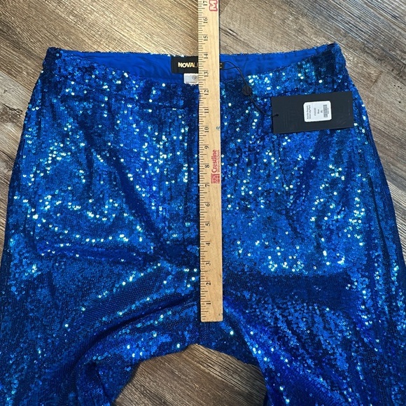 Fashion Nova Luxe Blue Sequin Suit Blazer & Trousers Womens XL Kamila Sequin Set - Picture 9 of 12